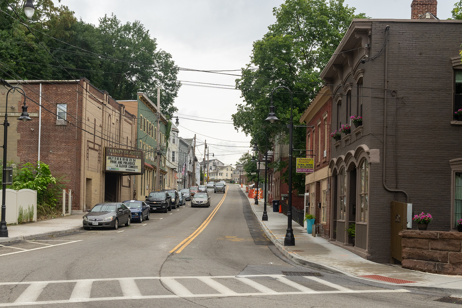 Commercial and residential area in Wappingers Falls.