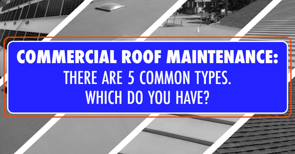 Commercial Roof Maintenance: There are 5 Common Types. Which Do You Have?