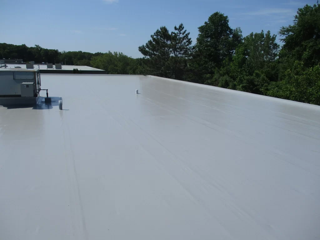 New white energy-efficient roof in East Hartford, CT.