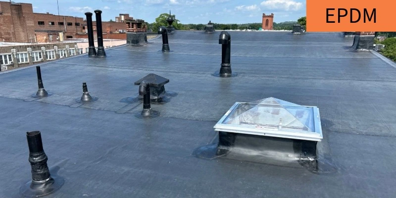 an EPDM flat commercial roof
