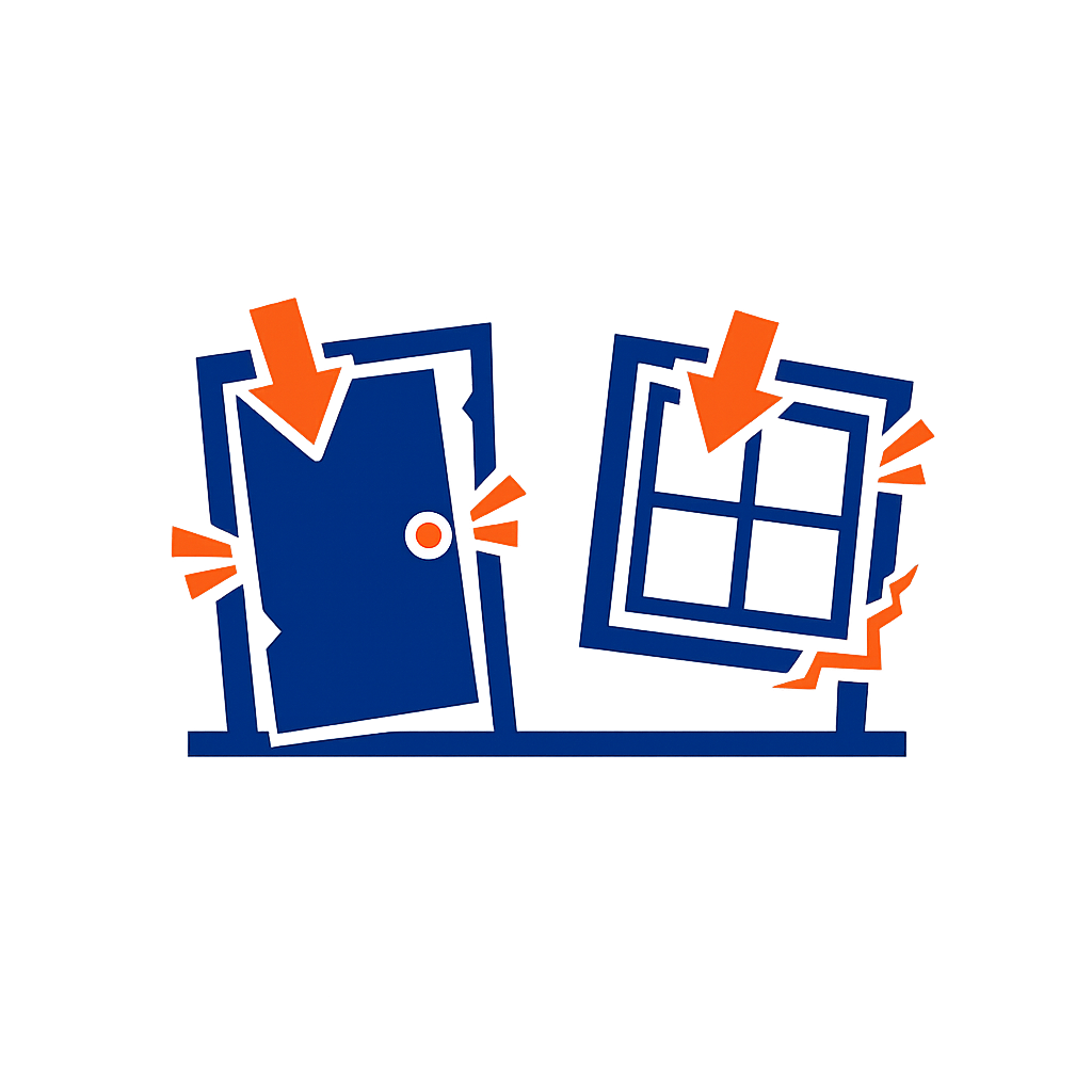 stuck doors and windows icon