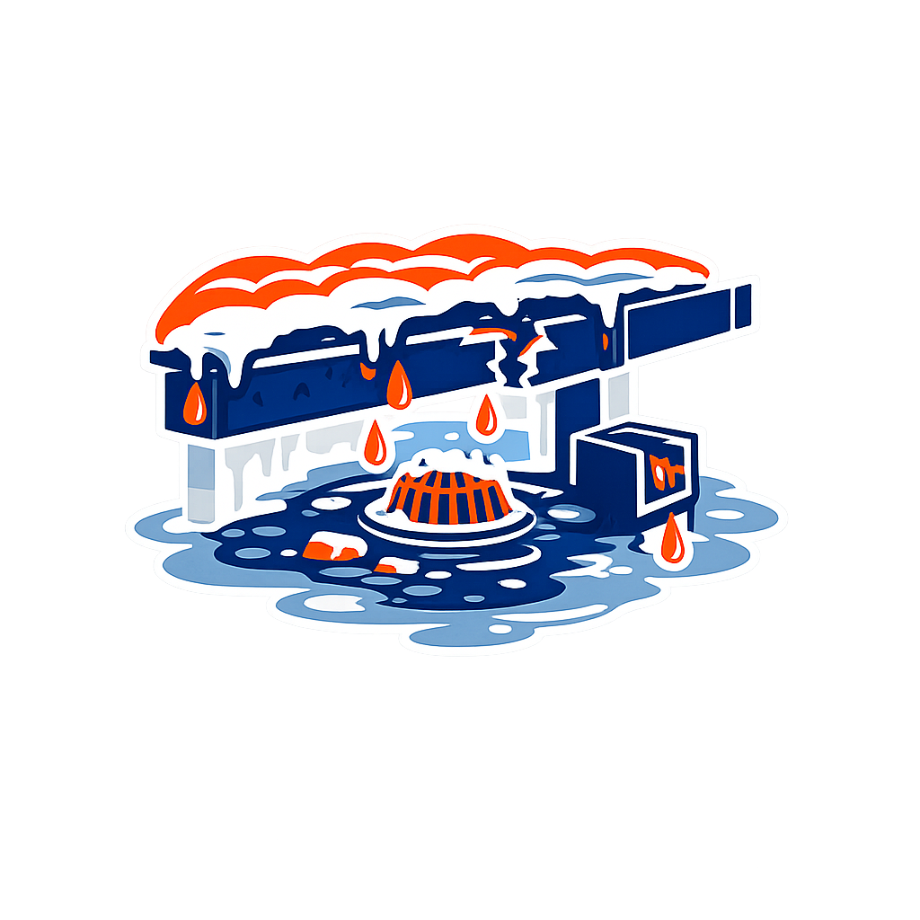 winter drain blockage icon