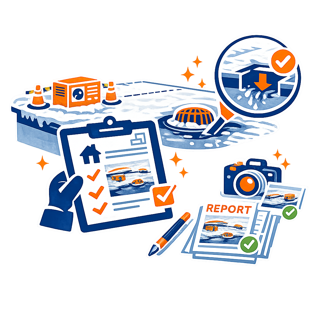 final snow removal inspection icon