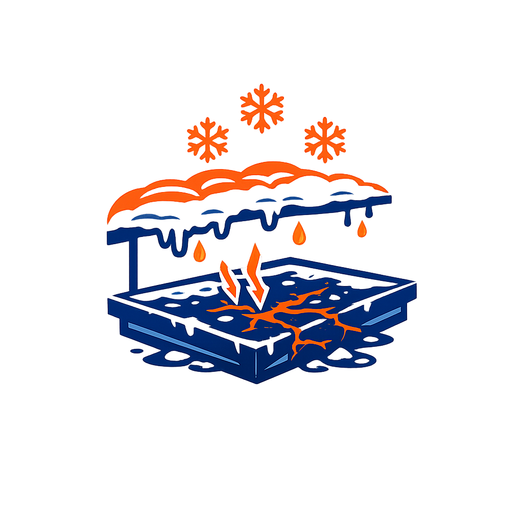 ice and winter membrane damage icon