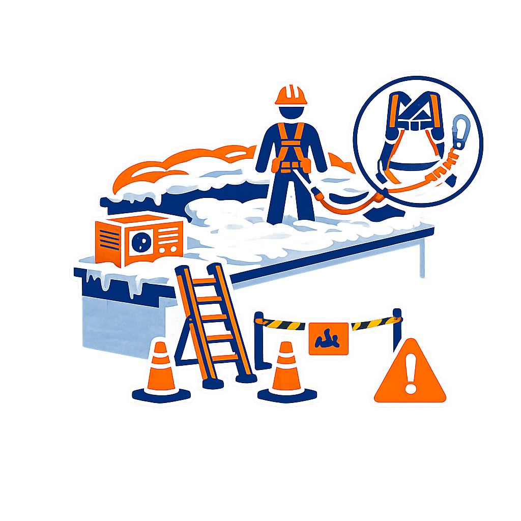 safety setup roof snow icon