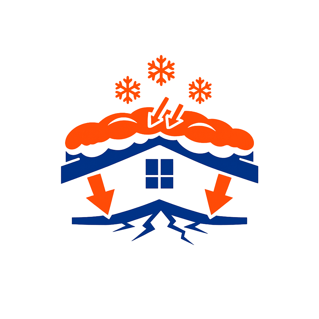 snow causing structural overload icon